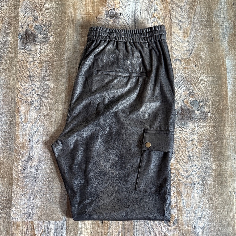 Sandwich | Faux Leather Cargo Pants